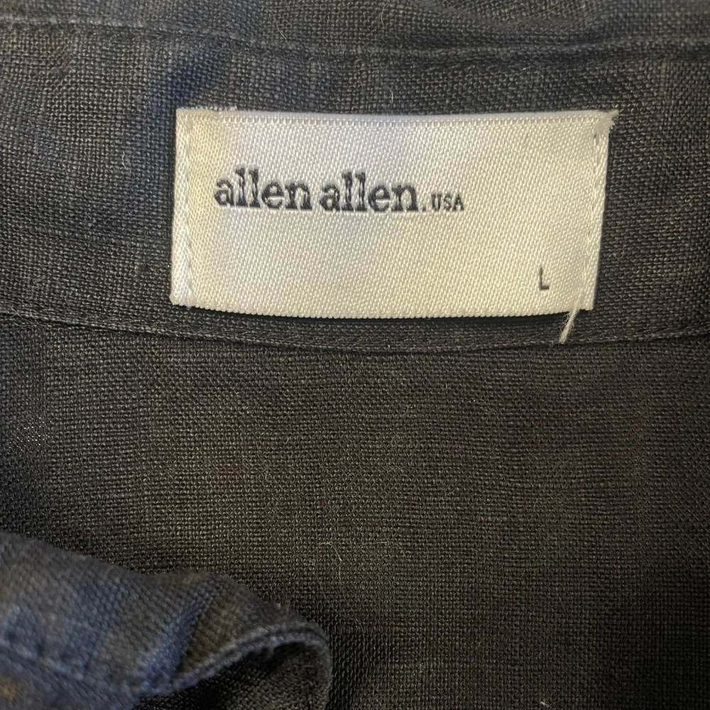 allen allen black linen top